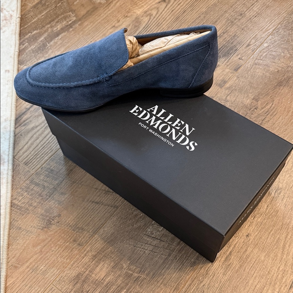 🆕 Allen Edmonds Blue Suede Loafers